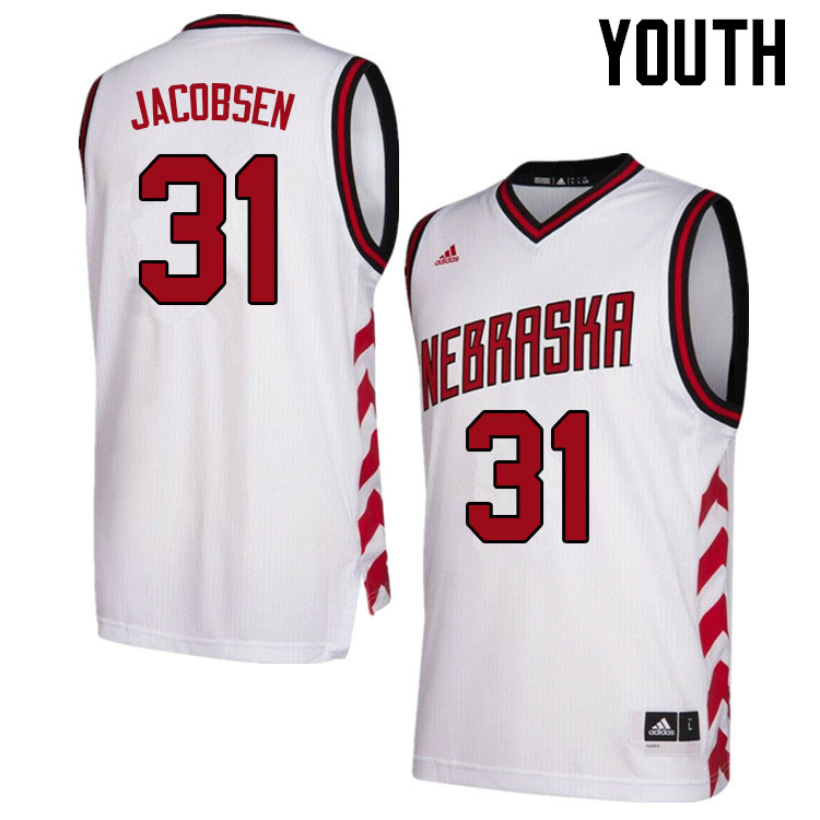 Youth #31 Cale Jacobsen Nebraska Cornhuskers College Basketball Jerseys Sale-Hardwood - Click Image to Close